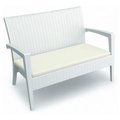 Compamia Compamia ISP845-WHI Miami Loveseat - White- ISP845-WH